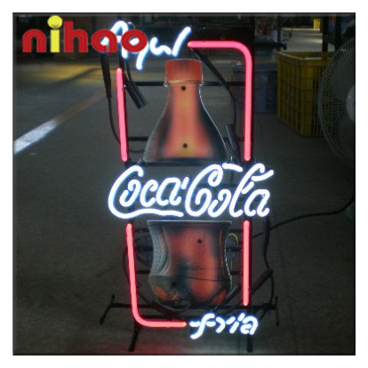 Neon sign with screened panel